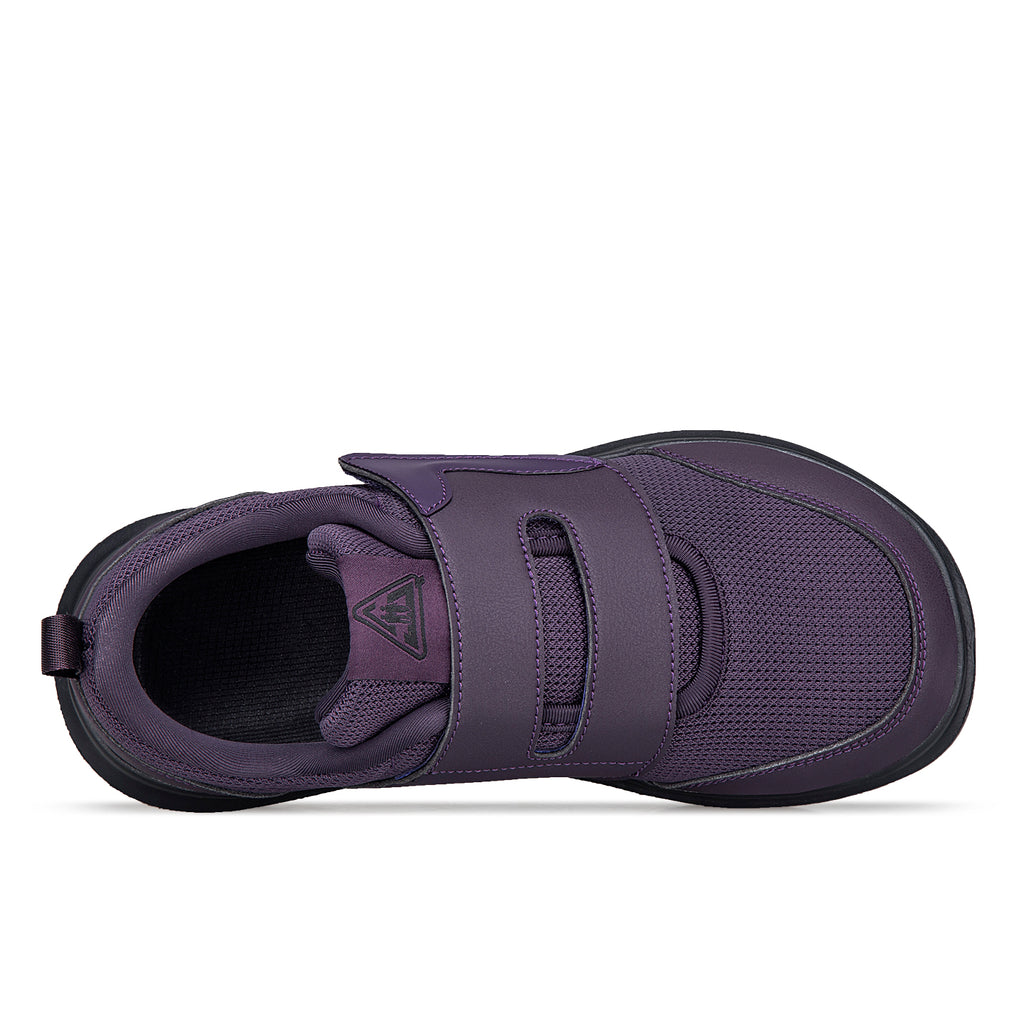 Purple Wide-Toe Easy-Strap Walking Shoes 132