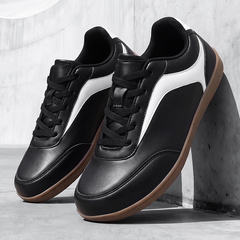 Black Wide-Toe Platform Casual Sneakers K620