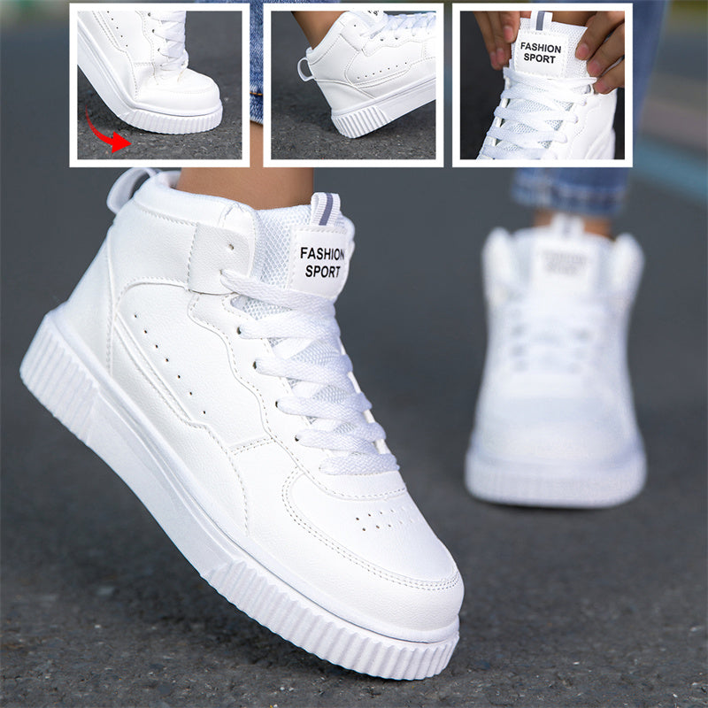 White Classic Mid-Top Sneakers 089