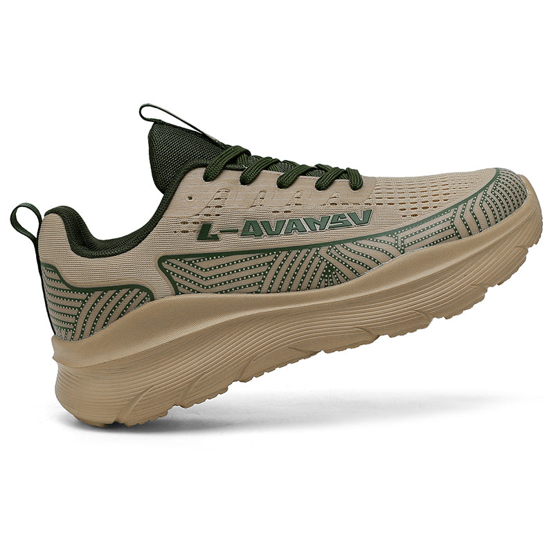 Beige Textured Casual Sport Sneakers 7602