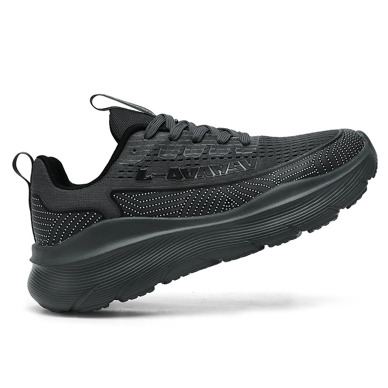 Dark Grey Textured Casual Sport Sneakers 7602