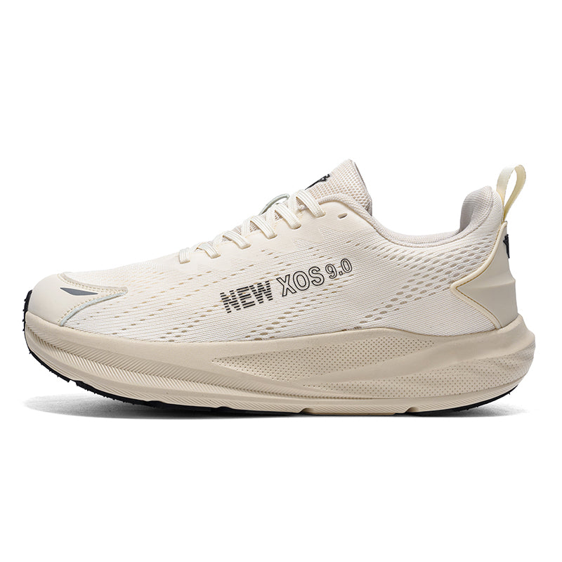 Beige Wide-Toe Knit Sneakers A78