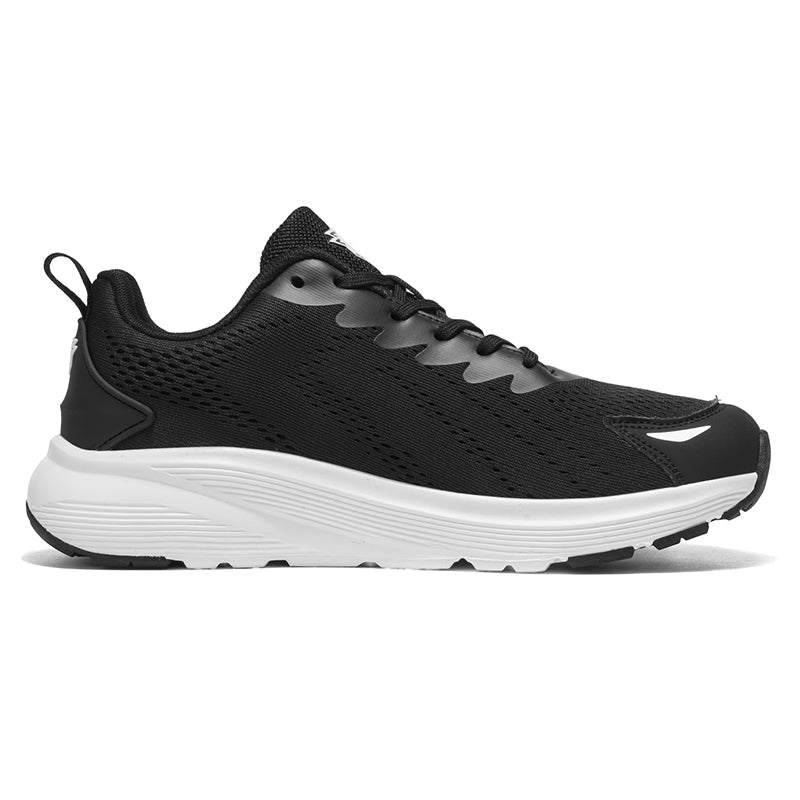 Black Wide-Toe Mesh Sneakers A82