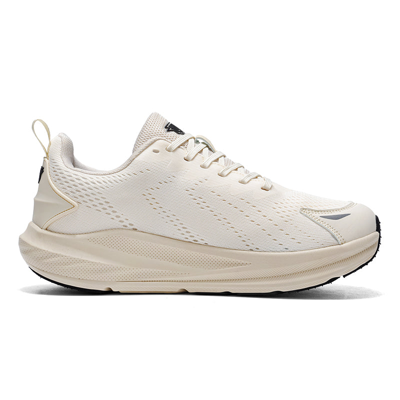 Beige Wide-Toe Knit Sneakers A78