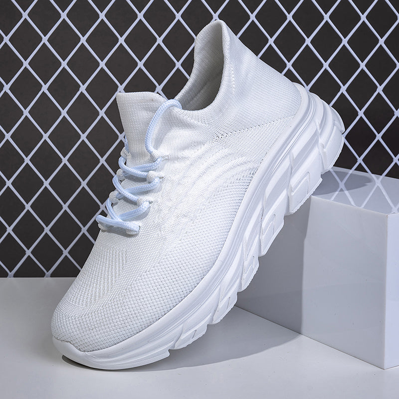White CloudStride Knit Sneakers 602