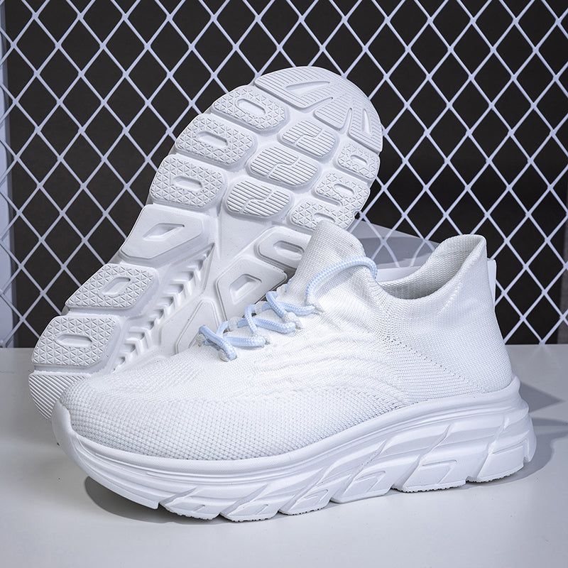 White CloudStride Knit Sneakers 602