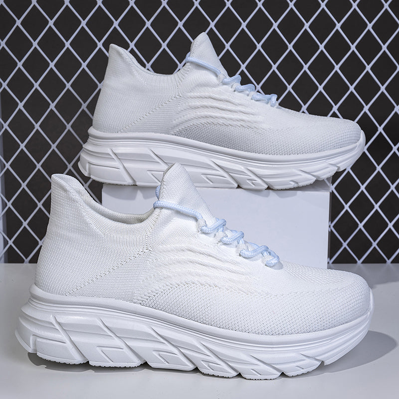 White CloudStride Knit Sneakers 602