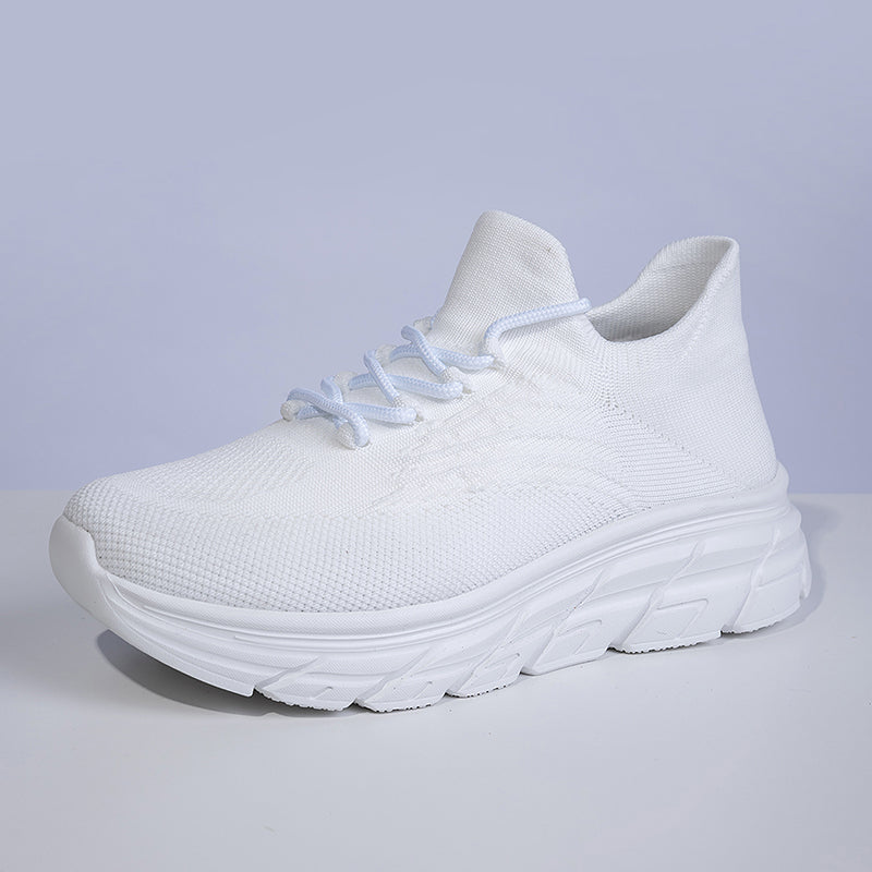 White CloudStride Knit Sneakers 602