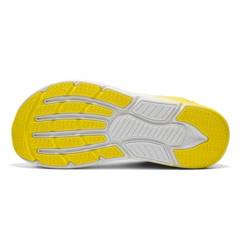 Yellow Gradient Wide-Toe Knit Sneakers A79