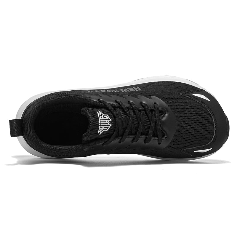 Black Wide-Toe Mesh Sneakers A82