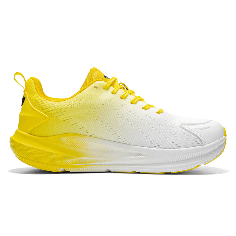 Yellow Gradient Wide-Toe Knit Sneakers A79