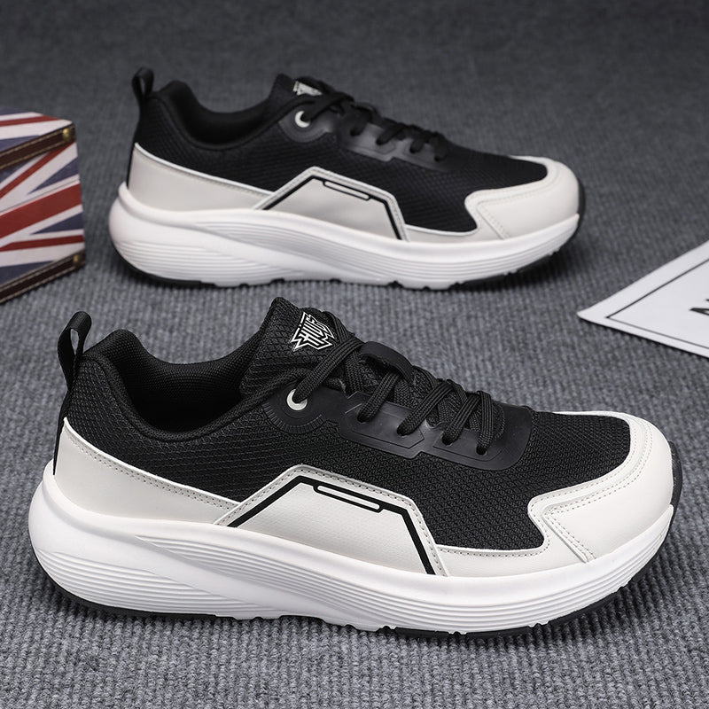 Black & White Wide-Fit Chunky Sneakers A63