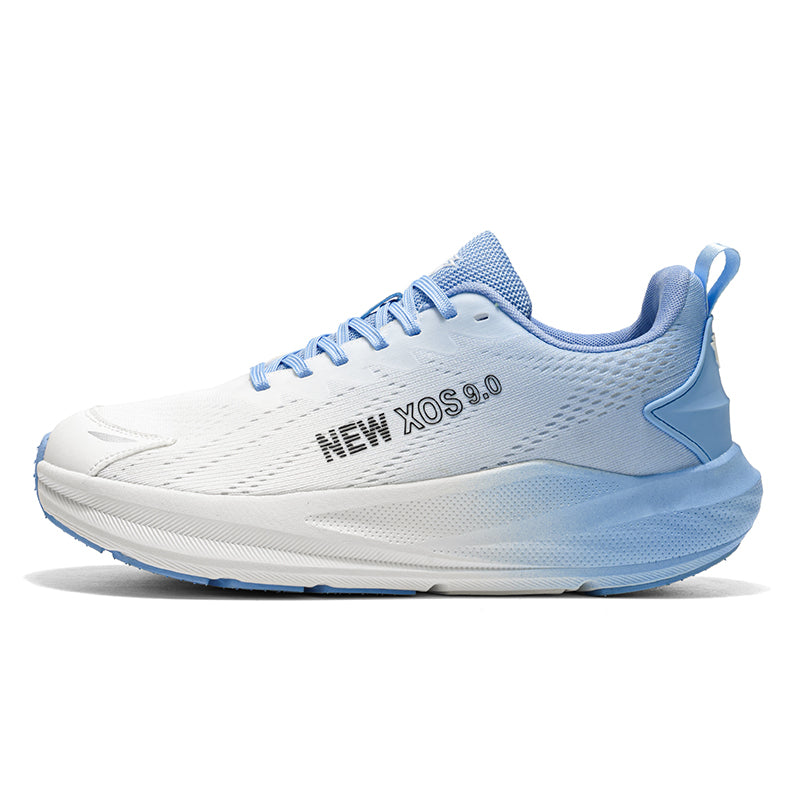 Blue Gradient Wide-Toe Knit Sneakers A79