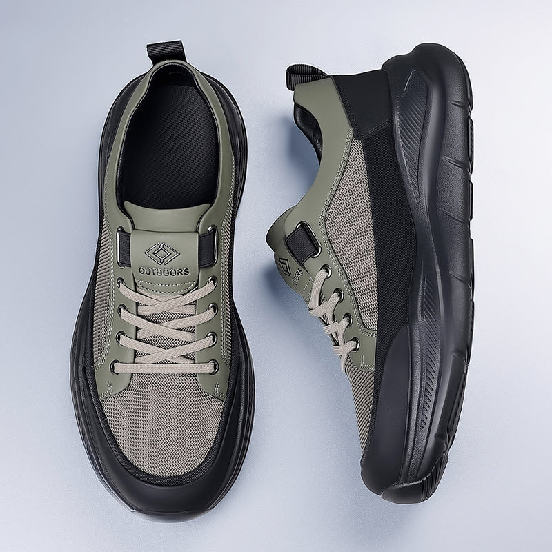 Green Slip-On City Hiking Sneakers 6331