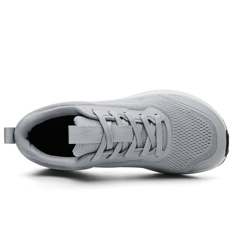Grey Wide-Toe Seamless Knit Sneakers 6601