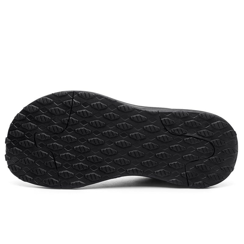 Black Wide-Toe Seamless Knit Sneakers 6601