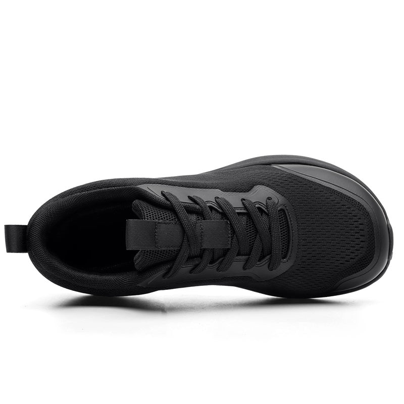 Black Wide-Toe Seamless Knit Sneakers 6601