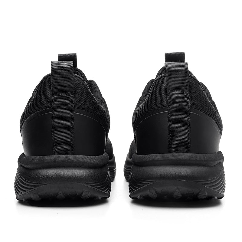 Black Wide-Toe Seamless Knit Sneakers 6601