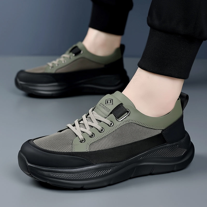 Green Slip-On City Hiking Sneakers 6331