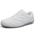 White Low-Profile Racing Sneakers L33