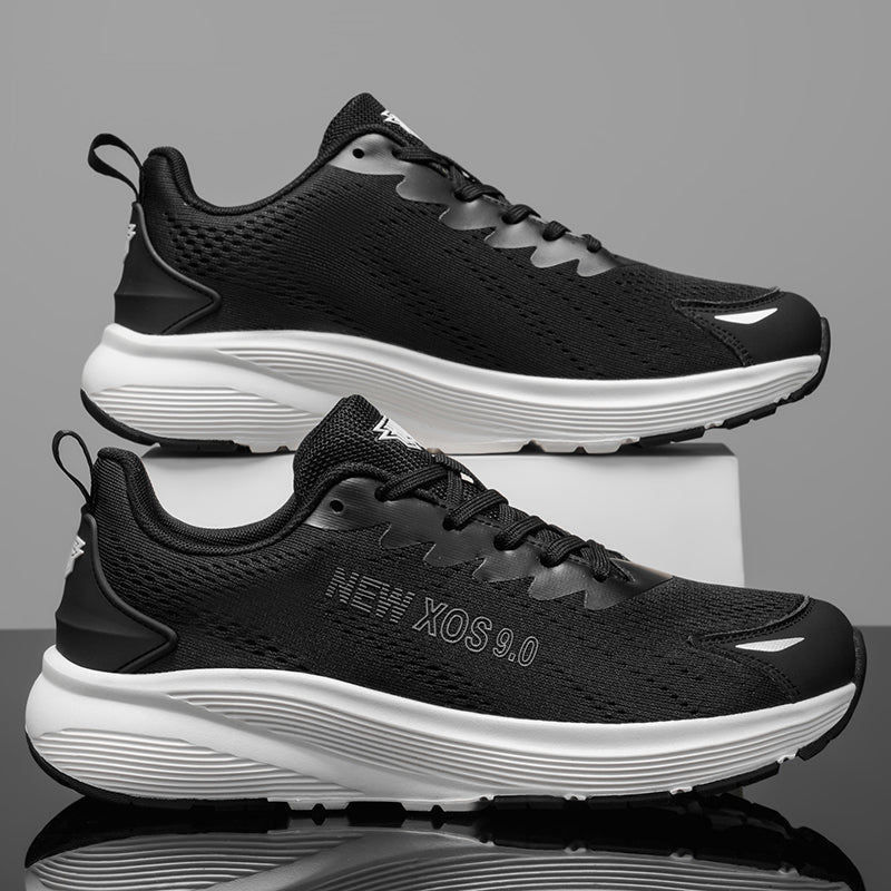Black Wide-Toe Mesh Sneakers A82