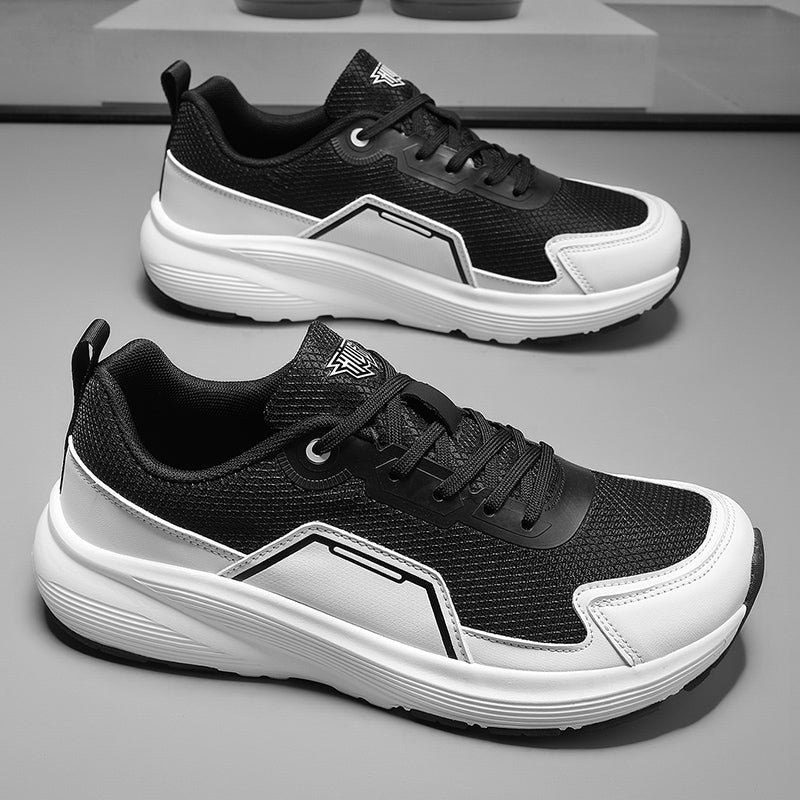 Black & White Wide-Fit Chunky Sneakers A63