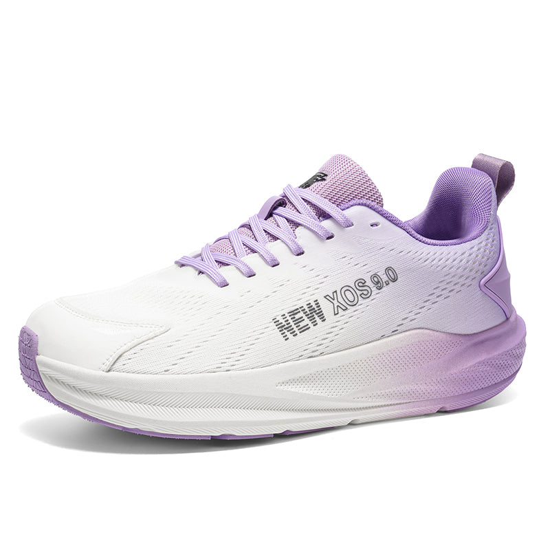 Purple Gradient Wide-Toe Knit Sneakers A79