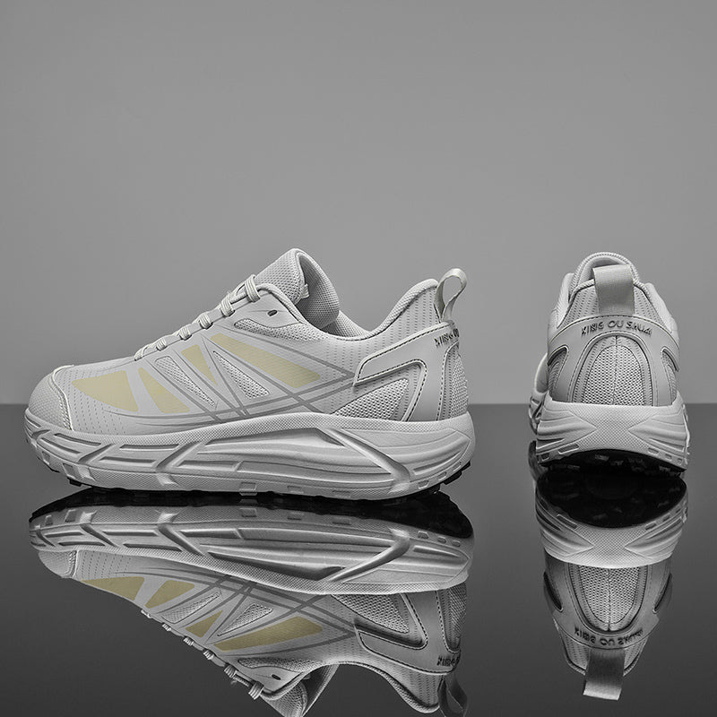 Grey  Wide-Toe Running Sneakers A61