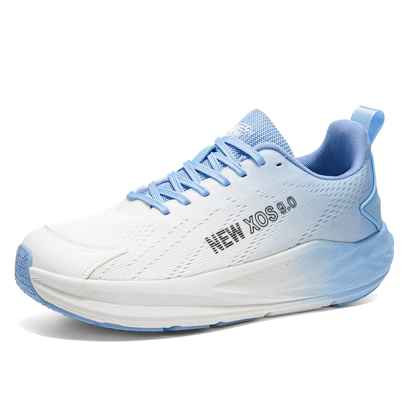 Blue Gradient Wide-Toe Knit Sneakers A79