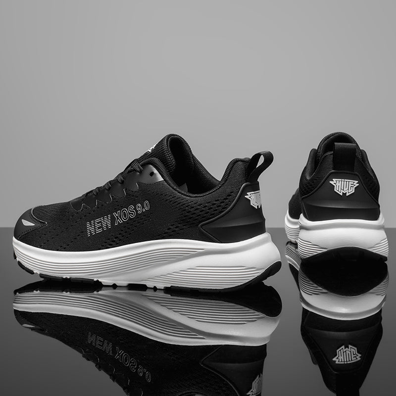 Black Wide-Toe Mesh Sneakers A82