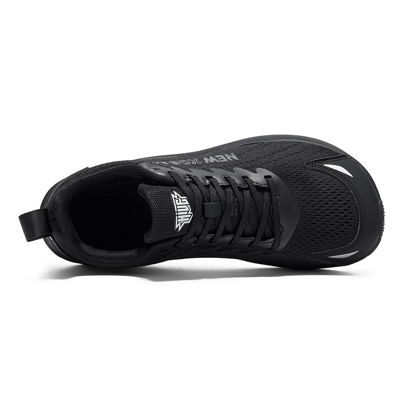 Black Wide-Toe Knit Sneakers A78