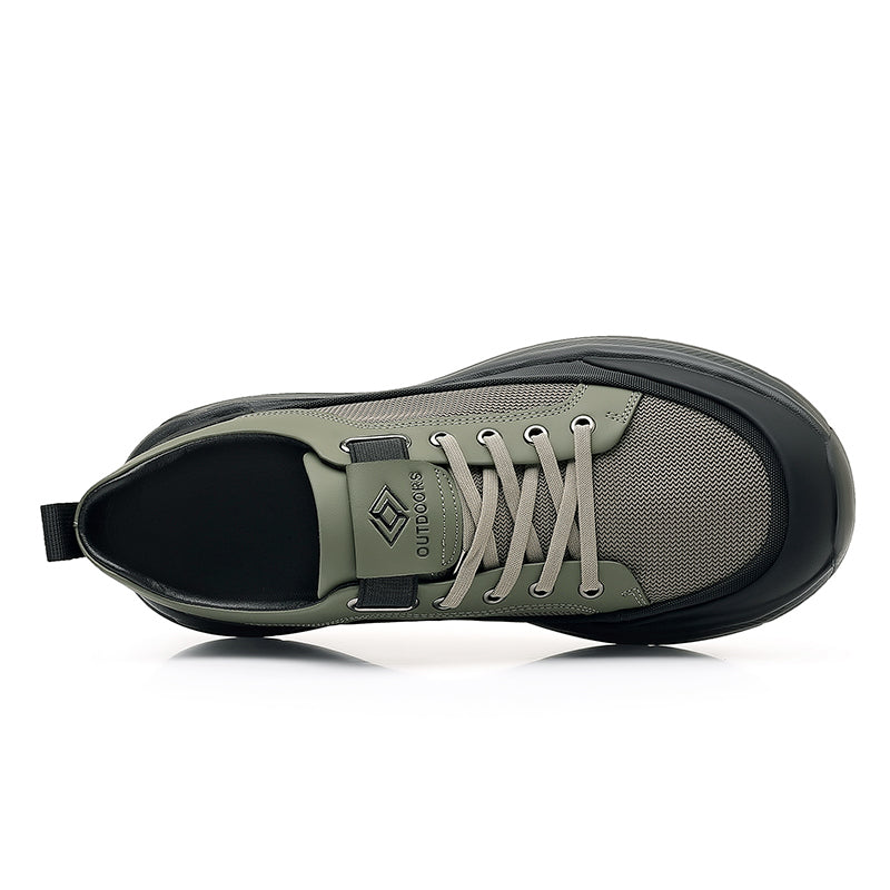 Green Slip-On City Hiking Sneakers 6331