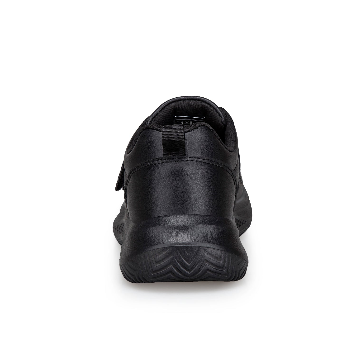 Black Easy-Strap Smooth-Upper Walking Shoes 3795