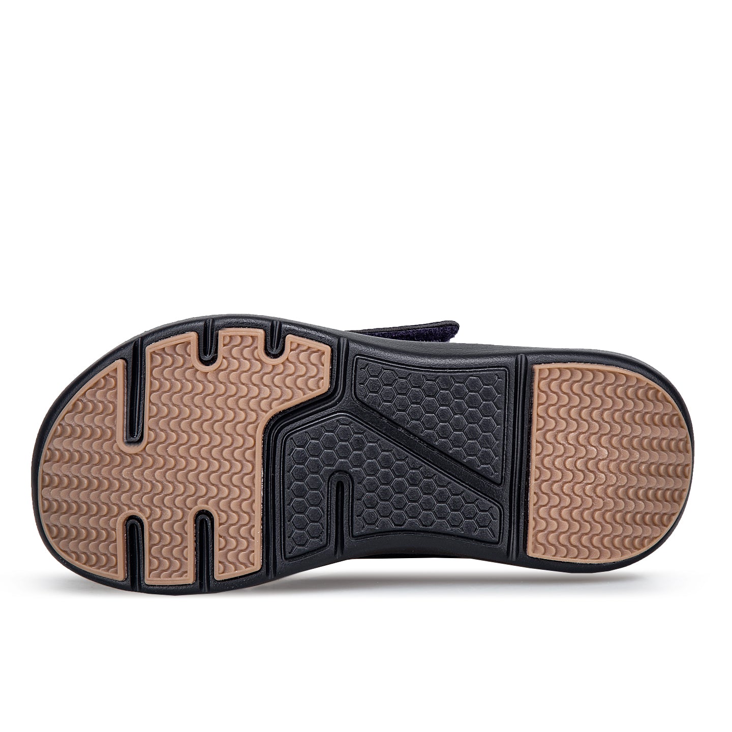 Black Wide-Toe Easy-Strap Walking Shoes 132