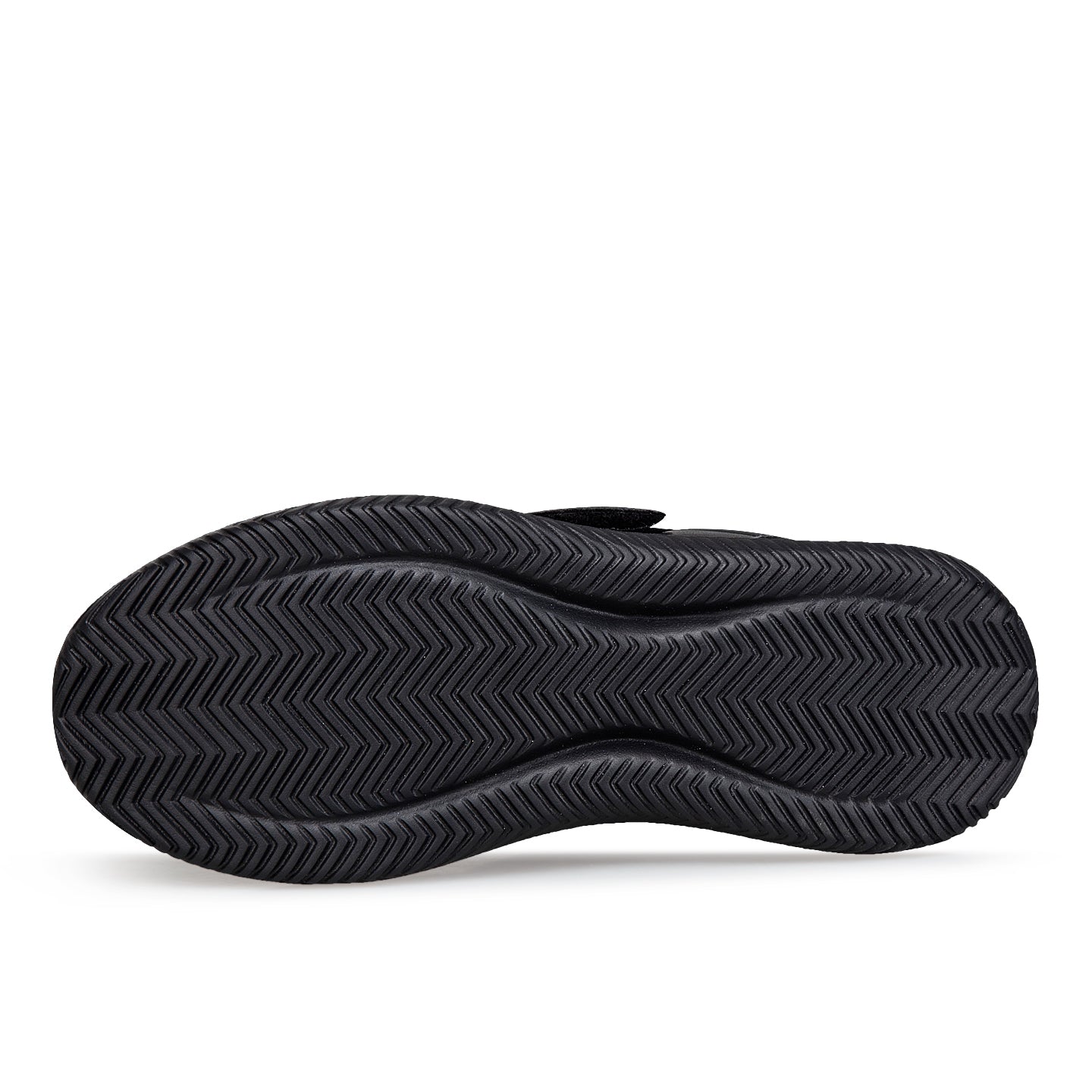 Black Easy-Strap Smooth-Upper Walking Shoes 3795