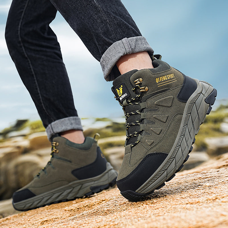 Green High-Top Outdoor Hiking Boots 852