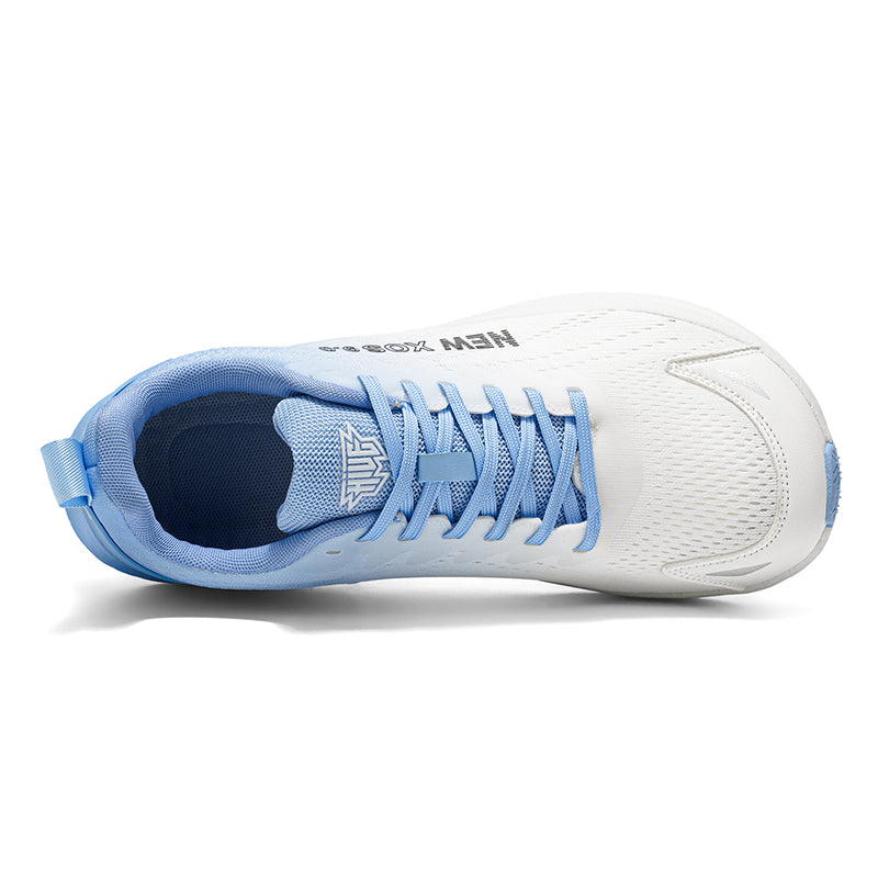 Blue Gradient Wide-Toe Knit Sneakers A79