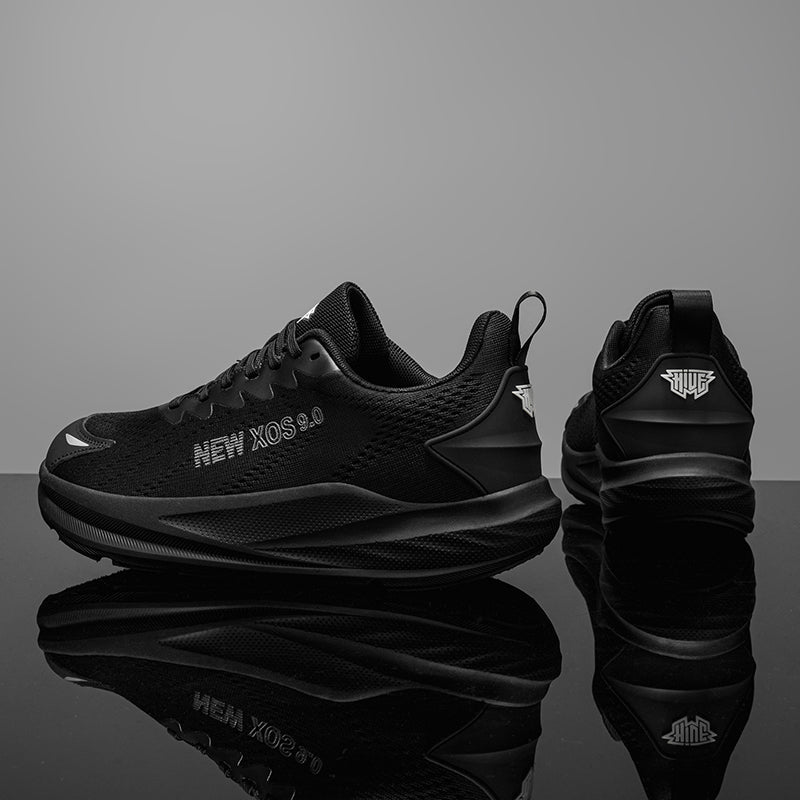 Black Wide-Toe Knit Sneakers A78