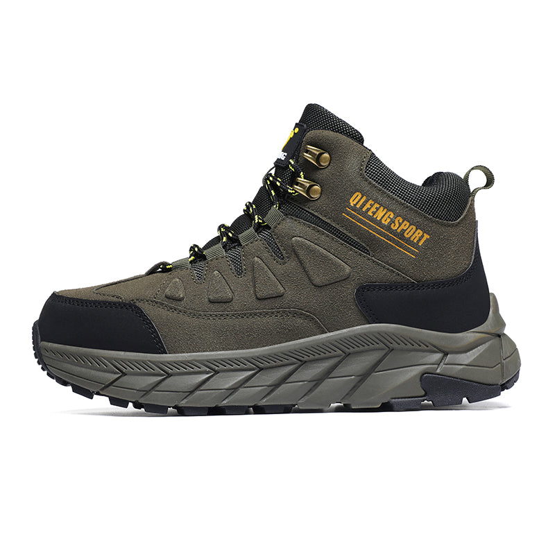Green High-Top Outdoor Hiking Boots 852