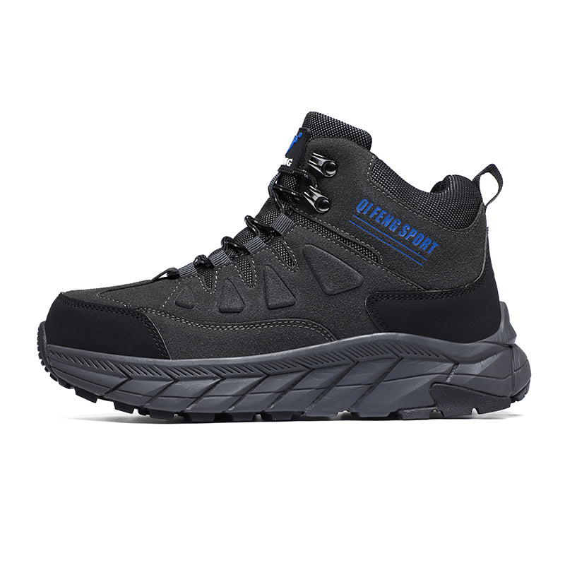 Grey High-Top Outdoor Hiking Boots 852