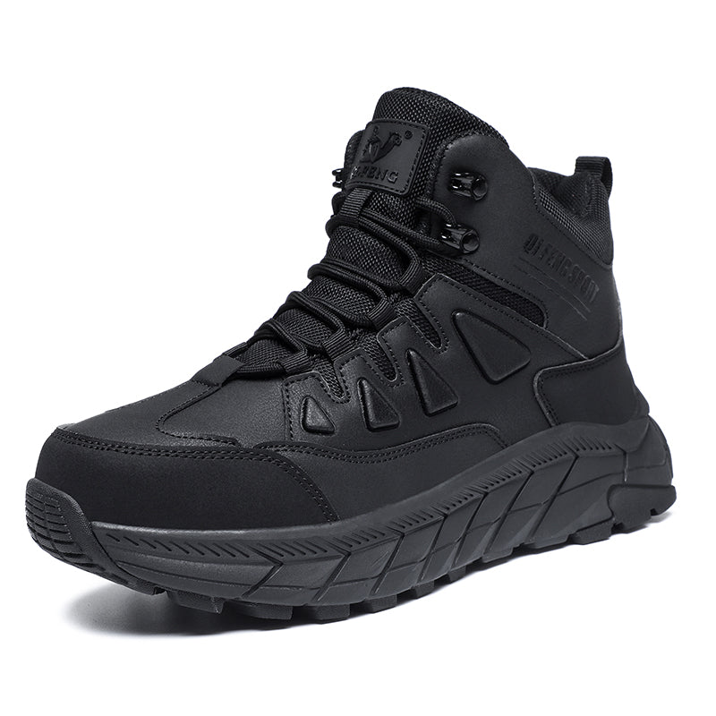 Black High-Top Outdoor Hiking Boots 852