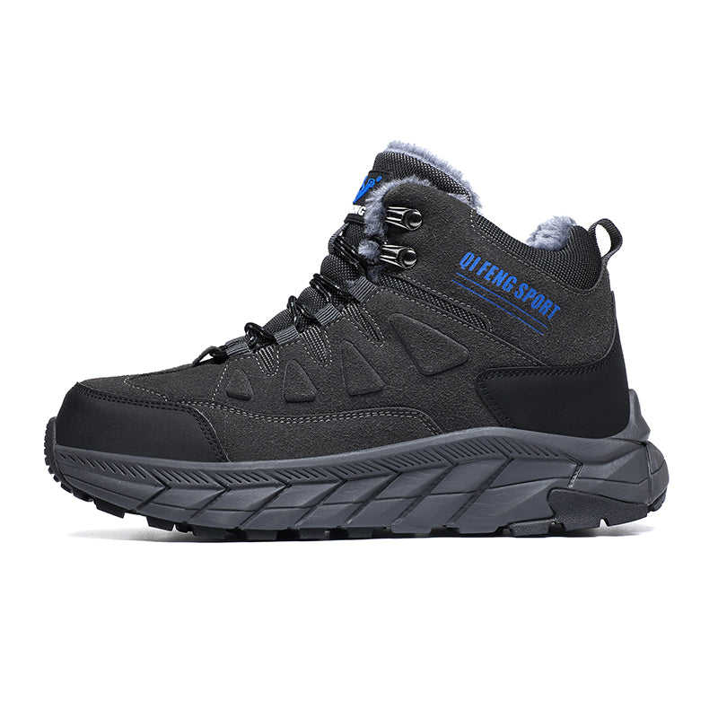 Grey High-Top Outdoor Hiking Boots 852