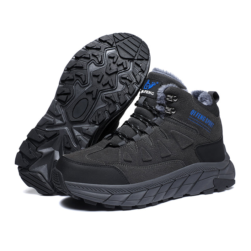 Grey High-Top Outdoor Hiking Boots 852
