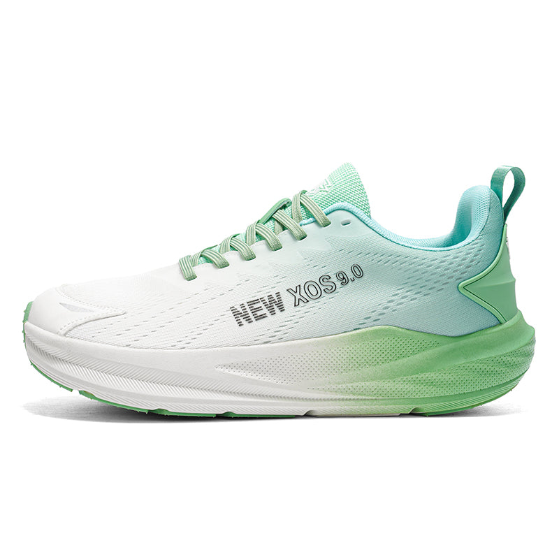 Green Gradient Wide-Toe Knit Sneakers A79