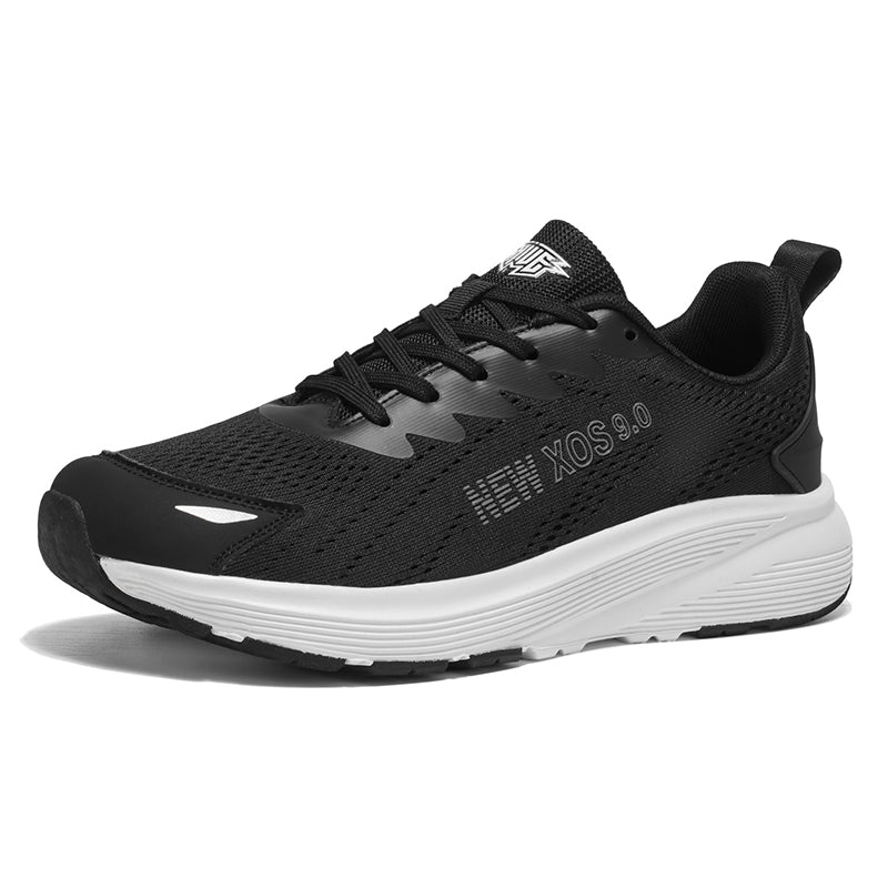 Black Wide-Toe Mesh Sneakers A82