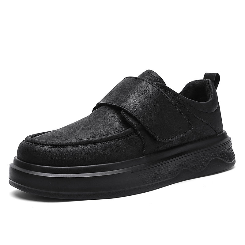 Black Retro Strap Platform Casual Shoes 168