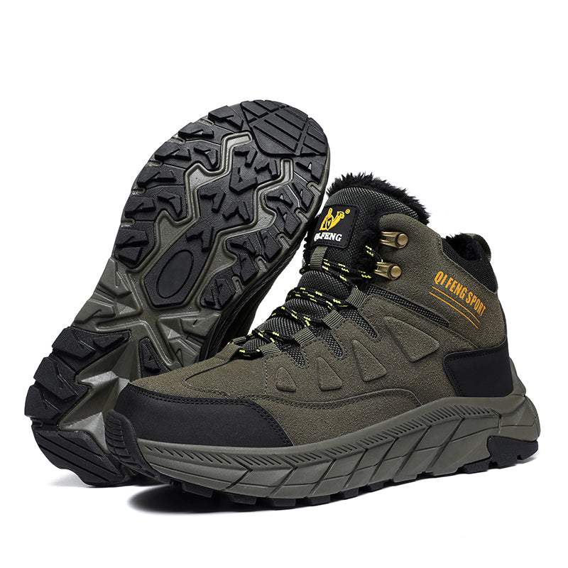 Green High-Top Outdoor Hiking Boots 852