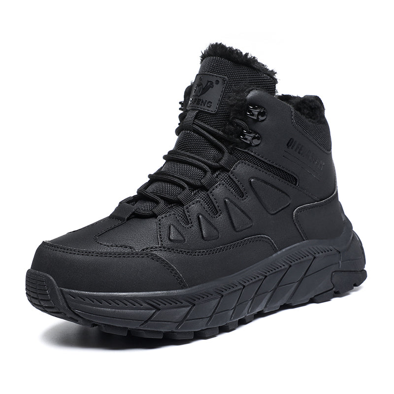 Black High-Top Outdoor Hiking Boots 852