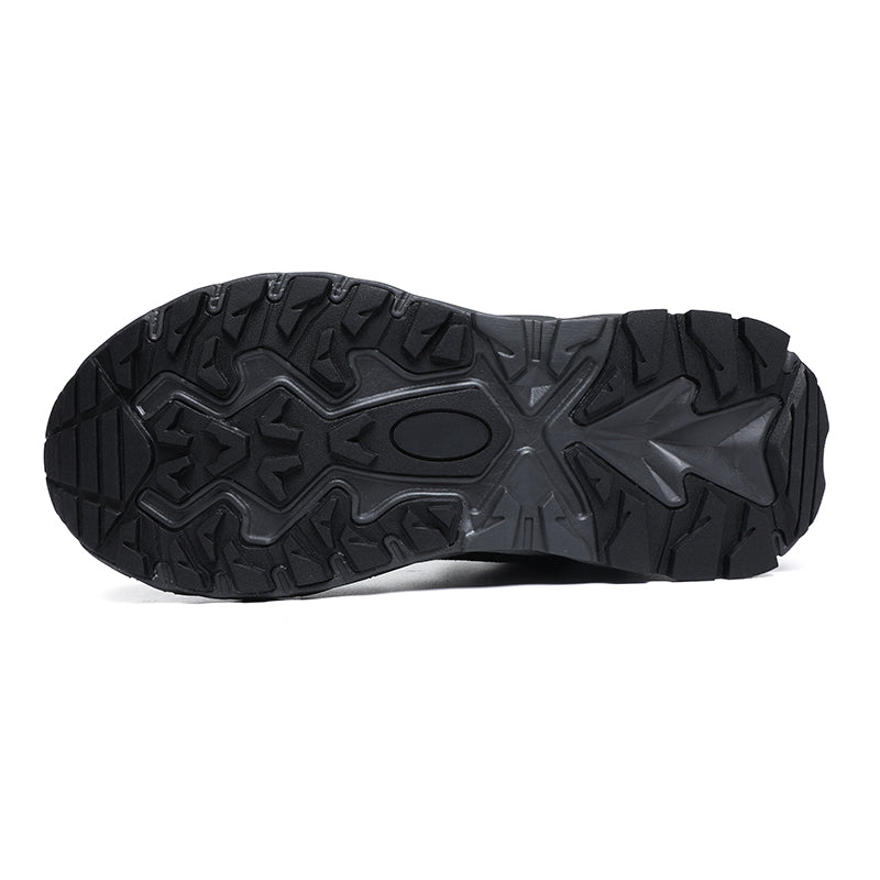 Black High-Top Outdoor Hiking Boots 852