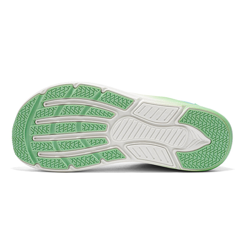 Green Gradient Wide-Toe Knit Sneakers A79